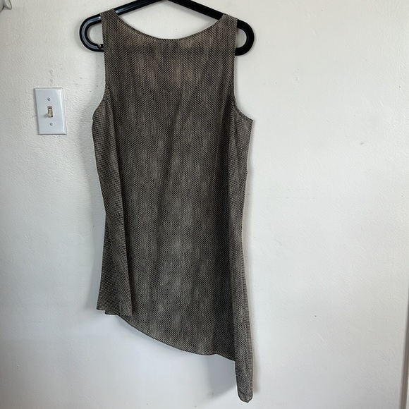 EILEEN FISHER STONE SILK CREPE DE CHINE CHAINETTE ASYMMETRIC TANK SET SIZE M NWT - Picture 7 of 12